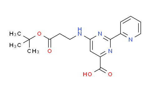 AM248372 | 1373424-19-1 | 6-((3-(Tert-butoxy)-3-oxopropyl)amino)-2-(pyridin-2-yl)pyrimidine-4-carboxylic acid