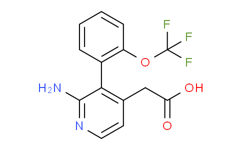 2-Amino-3-(2-(trifluoromethoxy)phenyl)pyridine-4-acetic acid