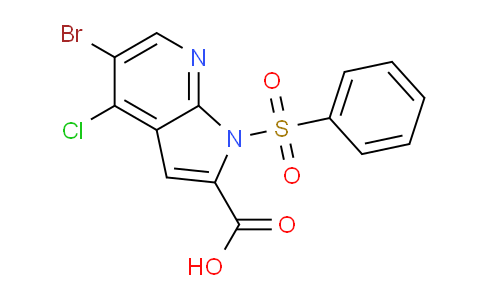 5-Bromo-4-chloro-1-(phenylsulfonyl)-1H-pyrrolo[2,3-b]pyridine-2-carboxylic acid