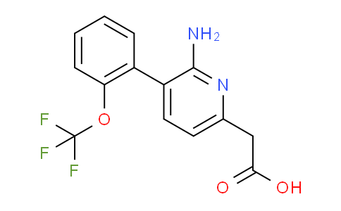 2-Amino-3-(2-(trifluoromethoxy)phenyl)pyridine-6-acetic acid