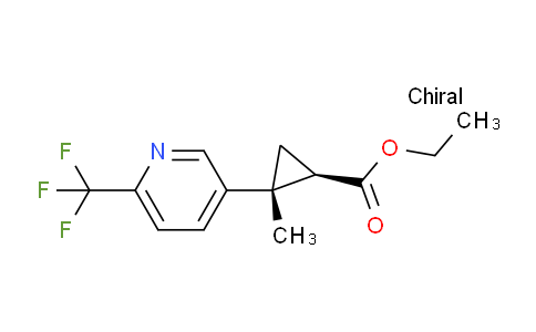 Ethyl trans-2-methyl-2-(6-(trifluoromethyl)pyridin-3-yl)cyclopropane-1-carboxylate