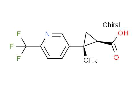 trans-2-Methyl-2-(6-(trifluoromethyl)pyridin-3-yl)cyclopropane-1-carboxylic acid
