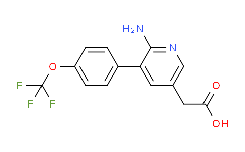 2-Amino-3-(4-(trifluoromethoxy)phenyl)pyridine-5-acetic acid