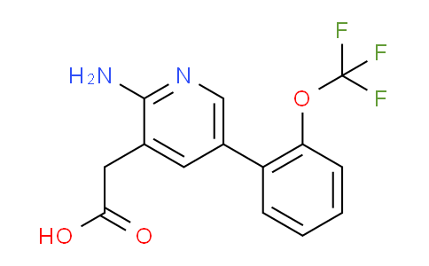 2-Amino-5-(2-(trifluoromethoxy)phenyl)pyridine-3-acetic acid