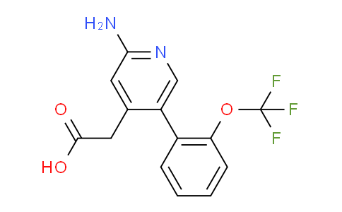 2-Amino-5-(2-(trifluoromethoxy)phenyl)pyridine-4-acetic acid
