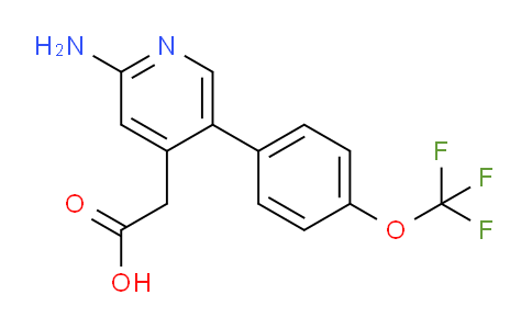 2-Amino-5-(4-(trifluoromethoxy)phenyl)pyridine-4-acetic acid