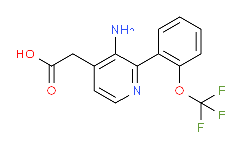3-Amino-2-(2-(trifluoromethoxy)phenyl)pyridine-4-acetic acid