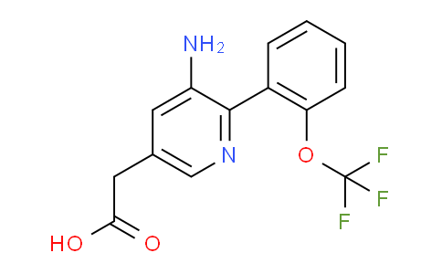 3-Amino-2-(2-(trifluoromethoxy)phenyl)pyridine-5-acetic acid