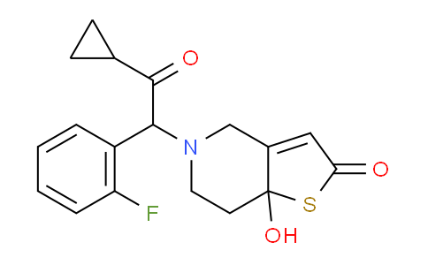 5-(2-Cyclopropyl-1-(2-fluorophenyl)-2-oxoethyl)-7a-hydroxy-5,6,7,7a-tetrahydrothieno[3,2-c]pyridin-2(4H)-one