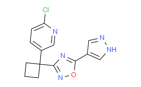 AM248974 | 1369513-95-0 | 3-(1-(6-Chloropyridin-3-yl)cyclobutyl)-5-(1h-pyrazol-4-yl)-1,2,4-oxadiazole