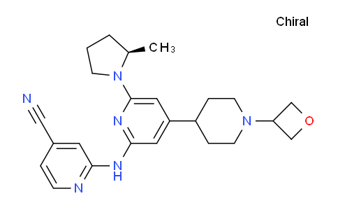 AM248977 | 1496581-56-6 | (R)-2-((6-(2-methylpyrrolidin-1-yl)-4-(1-(oxetan-3-yl)piperidin-4-yl)pyridin-2-yl)amino)isonicotinonitrile