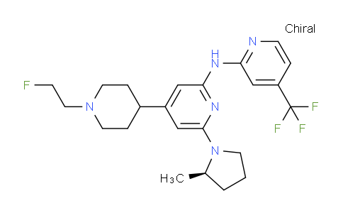 (R)-4-(1-(2-fluoroethyl)piperidin-4-yl)-6-(2-methylpyrrolidin-1-yl)-n-(4-(trifluoromethyl)pyridin-2-yl)pyridin-2-amine