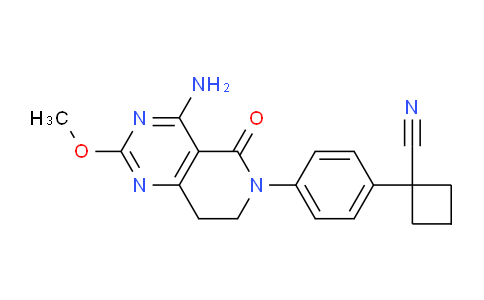 AM249021 | 1236408-39-1 | 1-(4-(4-Amino-2-methoxy-5-oxo-7,8-dihydropyrido[4,3-d]pyrimidin-6(5h)-yl)phenyl)cyclobutanecarbonitrile