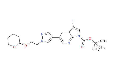 AM249238 | 1254926-81-2 | Tert-butyl 3-iodo-5-(1-(2-((tetrahydro-2h-pyran-2-yl)oxy)ethyl)-1h-pyrazol-4-yl)-1h-pyrrolo[2,3-b]pyridine-1-carboxylate