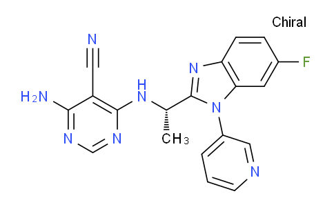 (S)-4-Amino-6-((1-(6-fluoro-1-(pyridin-3-yl)-1h-benzo[d]imidazol-2-yl)ethyl)amino)pyrimidine-5-carbonitrile