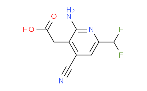2-Amino-4-cyano-6-(difluoromethyl)pyridine-3-acetic acid
