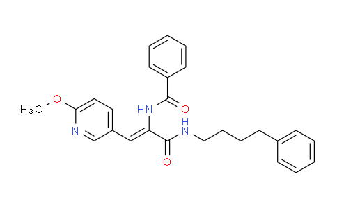 AM249719 | 1015856-07-1 | (Z)-N-(1-(6-methoxypyridin-3-yl)-3-oxo-3-(4-phenylbutylamino)prop-1-en-2-yl)benzamide