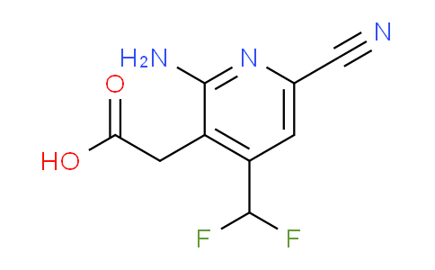 2-Amino-6-cyano-4-(difluoromethyl)pyridine-3-acetic acid