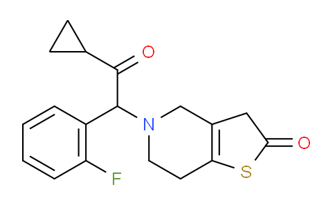 AM249731 | 951380-42-0 | 5-[2-Cyclopropyl-1-(2-fluorophenyl)-2-oxoethyl]-4,5,6,7-tetrahydrothieno[3,2-c]pyridin-2(3h)-one