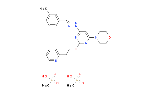 AM249736 | 870087-36-8 | (E)-4-(6-(2-(3-methylbenzylidene)hydrazinyl)-2-(2-(pyridin-2-yl)ethoxy)pyrimidin-4-yl)morpholinedimethanesulfonate