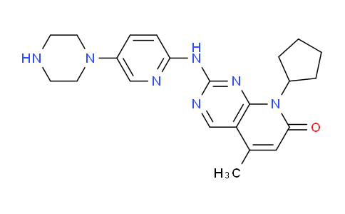 Pyrido[2,3-d]pyrimidin-7(8h)-one, 8-cyclopentyl-5-methyl-2-[[5-(1-piperazinyl)-2-pyridinyl]amino]-