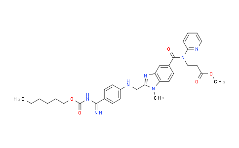 AM249936 | 211915-00-3 | Methyl 3-(2-(((4-(N-((hexyloxy)carbonyl)carbamimidoyl)phenyl)amino)methyl)-1-methyl-N-(pyridin-2-yl)-1H-benzo[d]imidazole-5-carboxamido)propanoate