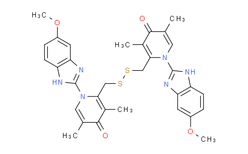 2,2'-(Disulfanediylbis(methylene))bis(1-(5-methoxy-1H-benzo[d]imidazol-2-yl)-3,5-dimethylpyridin-4(1H)-one)