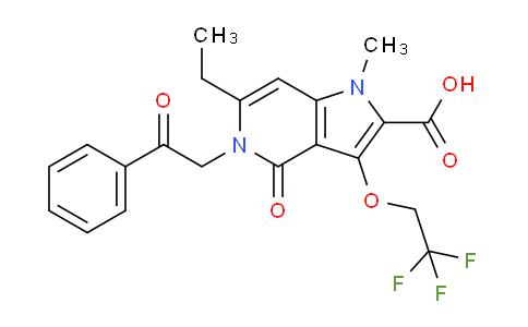 AM249949 | 1186188-73-7 | 6-Ethyl-1-methyl-4-oxo-5-(2-oxo-2-phenylethyl)-3-(2,2,2-trifluoroethoxy)-4,5-dihydro-1h-pyrrolo[3,2-c]pyridine-2-carboxylic acid