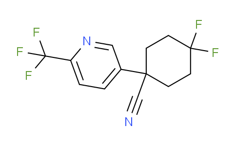 4,4-Difluoro-1-(6-(trifluoromethyl)pyridin-3-yl)cyclohexanecarbonitrile