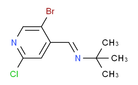 (E)-N-((5-Bromo-2-chloropyridin-4-yl)methylene)-2-methylpropan-2-amine