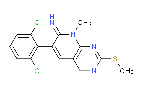 6-(2,6-Dichlorophenyl)-8-methyl-2-(methylthio)pyrido[2,3-d]pyrimidin-7(8h)-imine