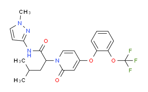 4-Methyl-n-(1-methyl-1h-pyrazol-3-yl)-2-(2-oxo-4-(2-(trifluoromethoxy)phenoxy)pyridin-1(2h)-yl)pentanamide