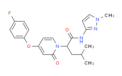 2-[4-(4-Fluorophenoxy)-2-oxo-1,2-dihydropyridin-1-yl]-4-methyl-n-(1-methyl-1h-pyrazol-3-yl)pentanamide