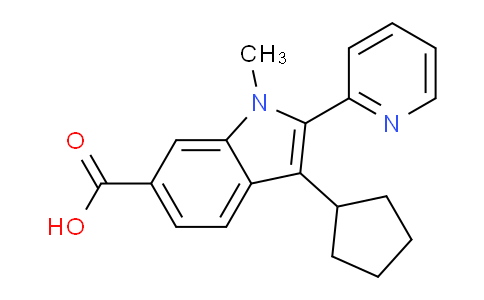 AM250195 | 494799-85-8 | 3-Cyclopentyl-1-methyl-2-(pyridin-2-yl)-1h-indole-6-carboxylic acid