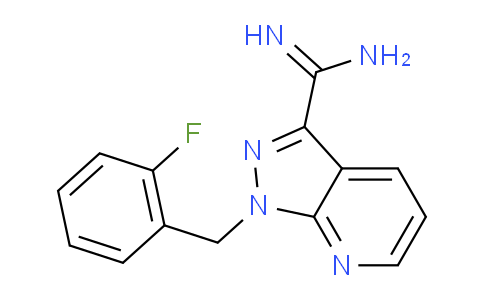 1H-pyrazolo[3,4-b]pyridine-3-carboximidamide, 1-[(2-fluorophenyl)methyl]-