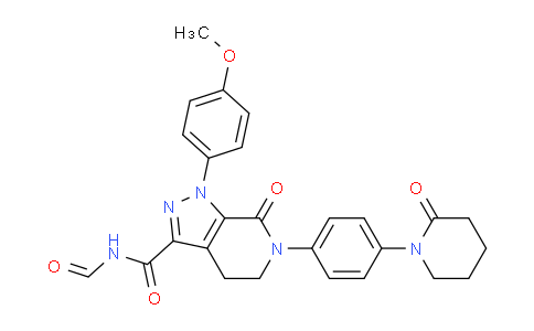 N-Formyl-1-(4-methoxyphenyl)-7-oxo-6-(4-(2-oxopiperidin-1-yl)phenyl)-4,5,6,7-tetrahydro-1H-pyrazolo[3,4-c]pyridine-3-carboxamide