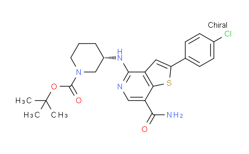 (S)-Tert-butyl-3-(7-carbamoyl-2-(4-chlorophenyl)thieno[3,2-c]pyridin-4-ylamino)piperidine-1-carboxylate