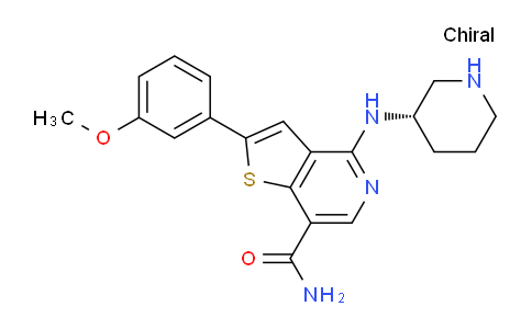AM250261 | 912366-74-6 | 2-(3-Methoxyphenyl)-4-((s)-piperidin-3-ylamino)thieno[3,2-c]pyridine-7-carboxamide
