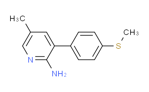 5-Methyl-3-(4-(methylthio)phenyl)pyridin-2-amine