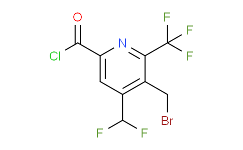 3-(Bromomethyl)-4-(difluoromethyl)-2-(trifluoromethyl)pyridine-6-carbonyl chloride