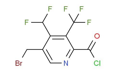 5-(Bromomethyl)-4-(difluoromethyl)-3-(trifluoromethyl)pyridine-2-carbonyl chloride