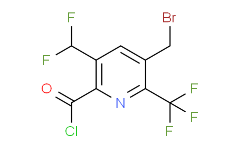 3-(Bromomethyl)-5-(difluoromethyl)-2-(trifluoromethyl)pyridine-6-carbonyl chloride