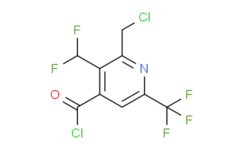 2-(Chloromethyl)-3-(difluoromethyl)-6-(trifluoromethyl)pyridine-4-carbonyl chloride