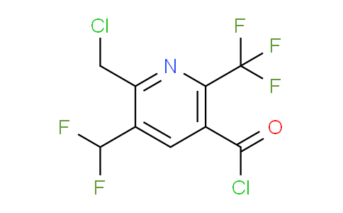 2-(Chloromethyl)-3-(difluoromethyl)-6-(trifluoromethyl)pyridine-5-carbonyl chloride