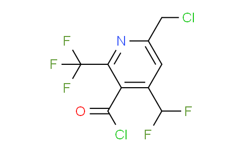 6-(Chloromethyl)-4-(difluoromethyl)-2-(trifluoromethyl)pyridine-3-carbonyl chloride