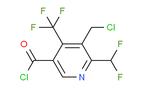 3-(Chloromethyl)-2-(difluoromethyl)-4-(trifluoromethyl)pyridine-5-carbonyl chloride