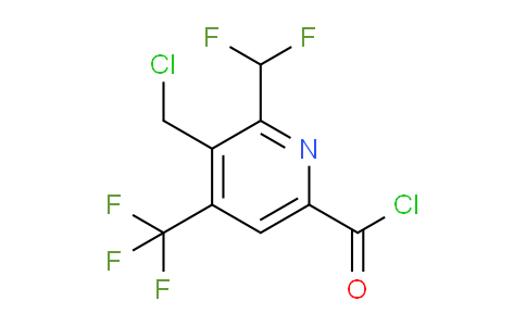 3-(Chloromethyl)-2-(difluoromethyl)-4-(trifluoromethyl)pyridine-6-carbonyl chloride
