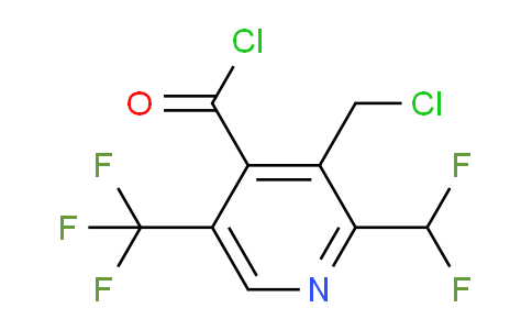 3-(Chloromethyl)-2-(difluoromethyl)-5-(trifluoromethyl)pyridine-4-carbonyl chloride