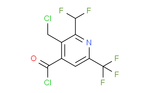 3-(Chloromethyl)-2-(difluoromethyl)-6-(trifluoromethyl)pyridine-4-carbonyl chloride