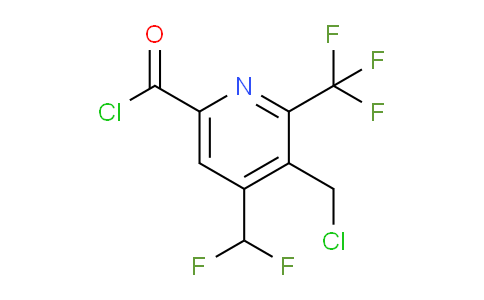 3-(Chloromethyl)-4-(difluoromethyl)-2-(trifluoromethyl)pyridine-6-carbonyl chloride